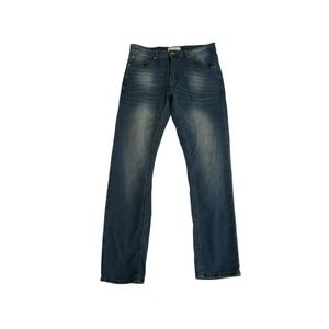 Smith & Mills Men's Stretch Denim Jeans Size 33x31 Medium Wash Straight Fit